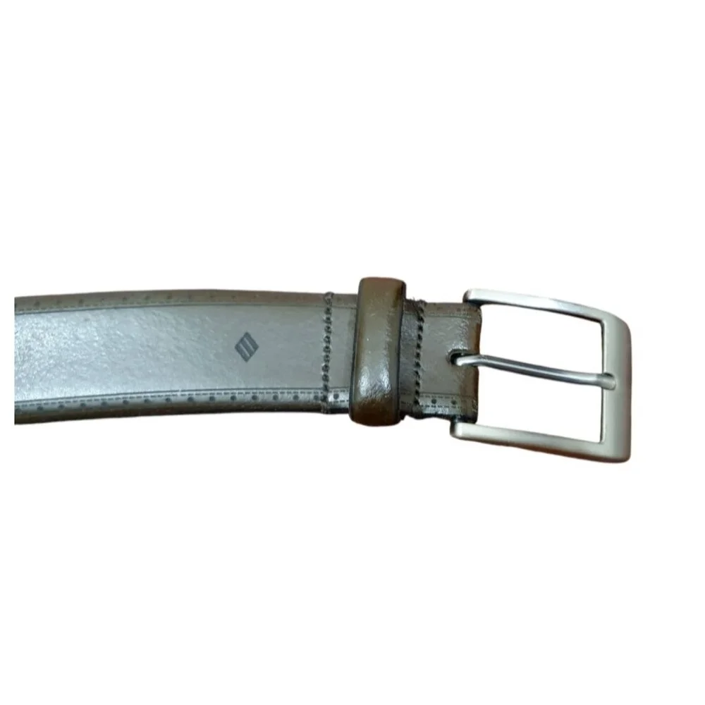 Joseph Abboud Feather Edged Laser Detail Leather Belt Size 40/100